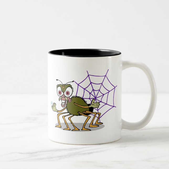 Caneca De Café Em Dois Tons Aranha Agressiva (Direita)