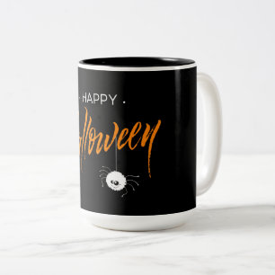 Caneca De Café Em Dois Tons Aranha Feliz Halloween