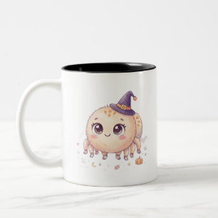 Caneca De Café Em Dois Tons Aranha Fofa de Halloween com Chapéu de Bruxa Color