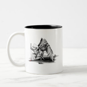 Caneca De Café Em Dois Tons ArchAngel Warrior