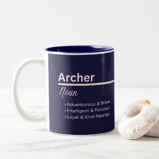 Caneca De Café Em Dois Tons Archer Boy Personalized Name Definition Mug