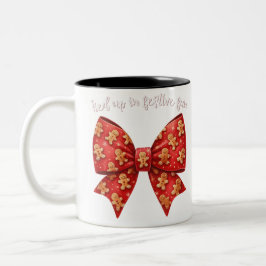 Caneca De Café Em Dois Tons Arco de Natal Arco de pão Ginger Festivo