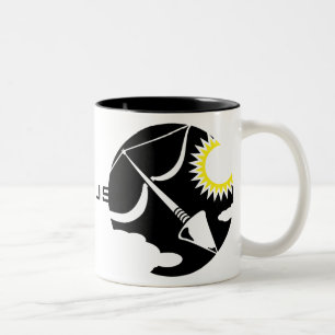 Caneca De Café Em Dois Tons Arco e Seta do Sagitário Gráfico