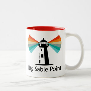 Caneca De Café Em Dois Tons Arco-Íris de Farol Grande Sable Point
