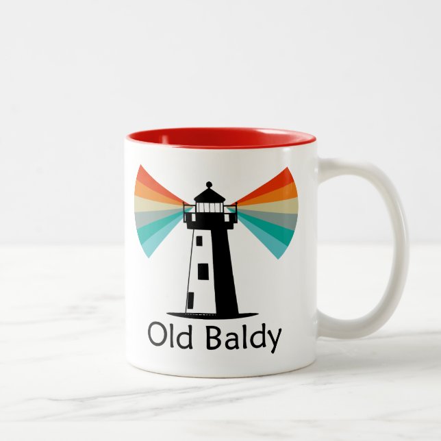 Caneca De Café Em Dois Tons Arco-Íris de Farol Velho Baldy (Direita)