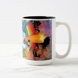 Caneca De Café Em Dois Tons Arcoiris corzon