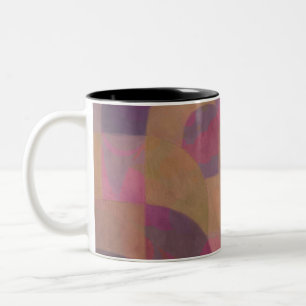 Caneca De Café Em Dois Tons Arcos de Rosa do Deserto - Geometria de Abstrato Q
