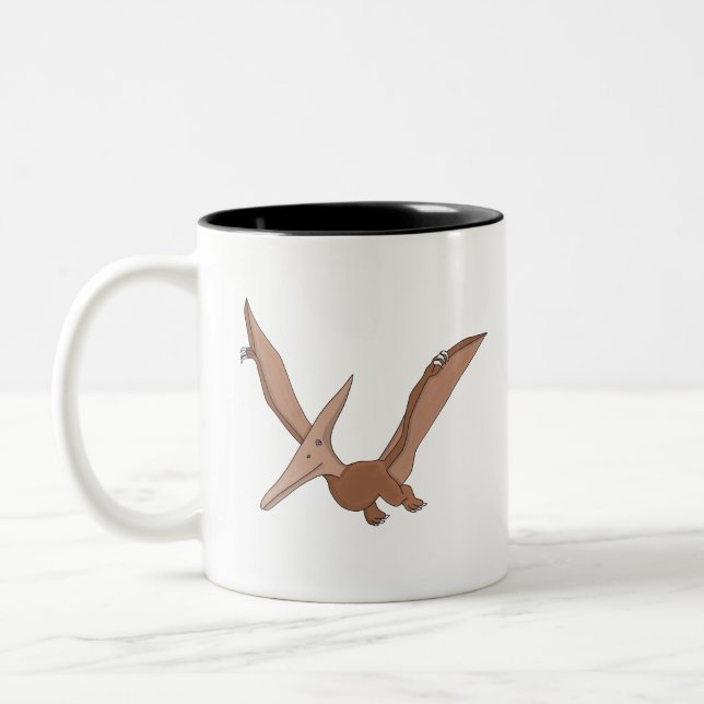 Caneca De Café Em Dois Tons Arcosauri Pterossauros (Esquerda)