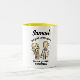 Caneca De Café Em Dois Tons Are you a cardiologist? Because you make my heart 