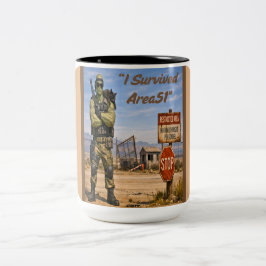 Caneca De Café Em Dois Tons Area 51 Ufos