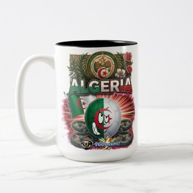 Caneca De Café Em Dois Tons Argélia-GBall-002 (Esquerda)