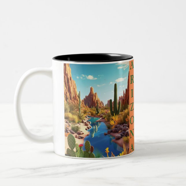 Caneca De Café Em Dois Tons Arizona (Esquerda)