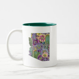 Caneca De Café Em Dois Tons Arizona Cactos