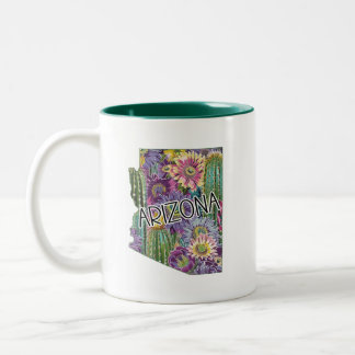 Caneca De Café Em Dois Tons Arizona Cactos