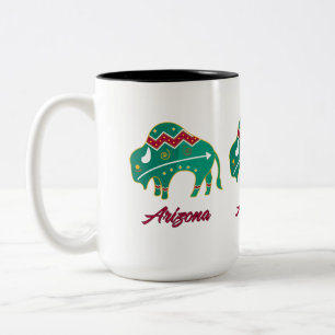Caneca De Café Em Dois Tons Arizona Clã Buffalo