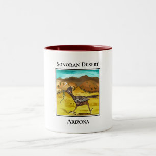 Caneca De Café Em Dois Tons Arizona do corredor do deserto de Sonoran