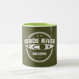 Caneca De Café Em Dois Tons Arizona do rio Verde Kayaking