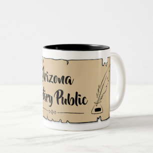 Caneca De Café Em Dois Tons Arizona Encapsulamento de penas de rolagem pública