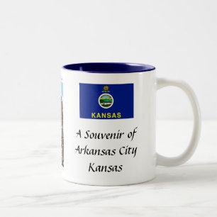 Caneca De Café Em Dois Tons Arkansas City Souvenir Mug
