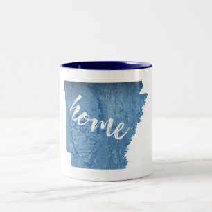 Caneca De Café Em Dois Tons Arkansas Home Wood Grain