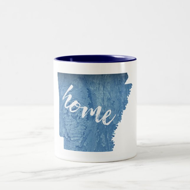 Caneca De Café Em Dois Tons Arkansas Home Wood Grain (Centro)