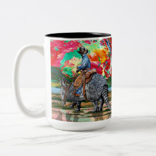 Caneca De Café Em Dois Tons Armadillo Cowboy