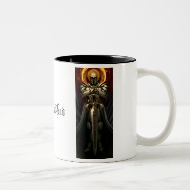 Caneca De Café Em Dois Tons Armadura do deus (Direita)