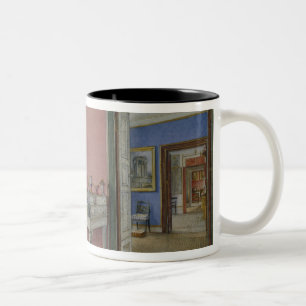 Caneca De Café Em Dois Tons Armário da escrita da princesa de coroa