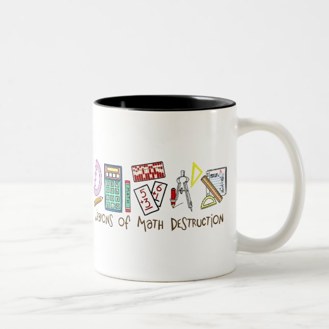Caneca De Café Em Dois Tons Armas da destruição da matemática (Direita)