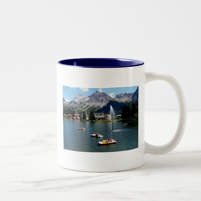 Caneca De Café Em Dois Tons Arosa na Suiça (Direita)