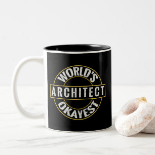 Caneca De Café Em Dois Tons Arquiteto Okayest do Mundo