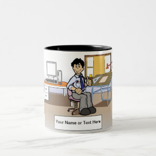 Caneca De Café Em Dois Tons Arquiteto Personalizado, Engenheiro - Cartoon Masc