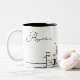 Caneca De Café Em Dois Tons Arquitetura