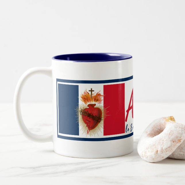 Caneca De Café Em Dois Tons Arrêtez! (Com Donut)