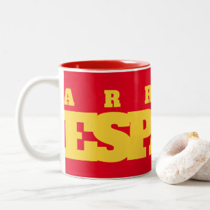 CANECA DE CAFÉ EM DOIS TONS ARRIBA ESPAÑA