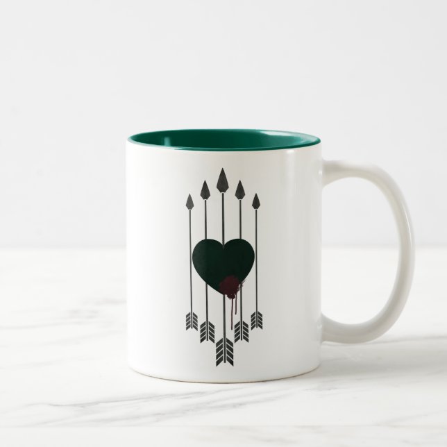 Caneca De Café Em Dois Tons Arrow | Arrows Shot Through Heart (Direita)