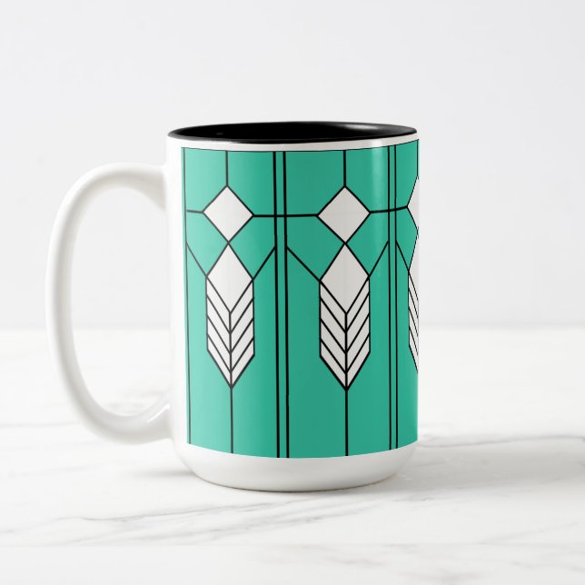 Caneca De Café Em Dois Tons Art Deco (Esquerda)