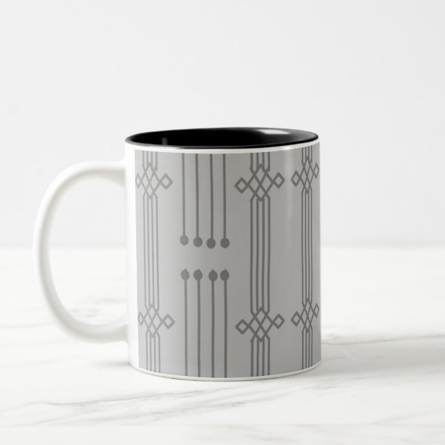 Caneca De Café Em Dois Tons Art Deco Lines (Esquerda)