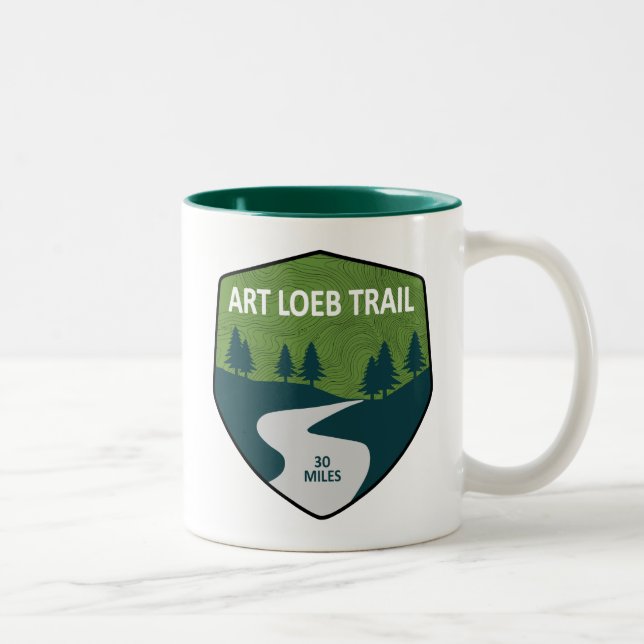 Caneca De Café Em Dois Tons Art Loeb Trail Carolina do Norte (Direita)