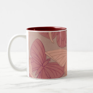 Caneca De Café Em Dois Tons Art Nouveau Butterfly