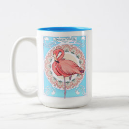 Caneca De Café Em Dois Tons Art Nouveau Flamingo Mug