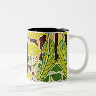 Caneca De Café Em Dois Tons Art Nouveau Padrão #7 no Emporio Moffa