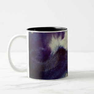Caneca De Café Em Dois Tons Arte abstracta do oceano