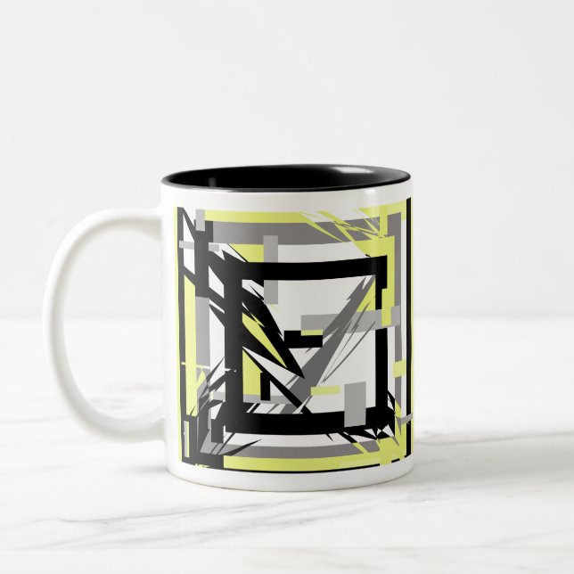 Caneca De Café Em Dois Tons Arte abstrata (Esquerda)