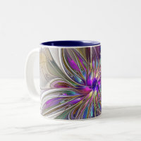 Arte abstrata fractal de flor energética e colorid