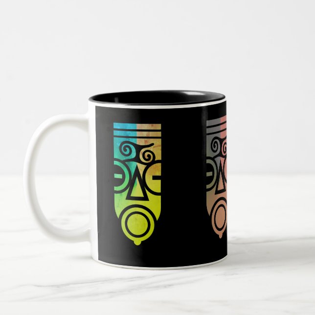 Caneca De Café Em Dois Tons Arte africana (Esquerda)