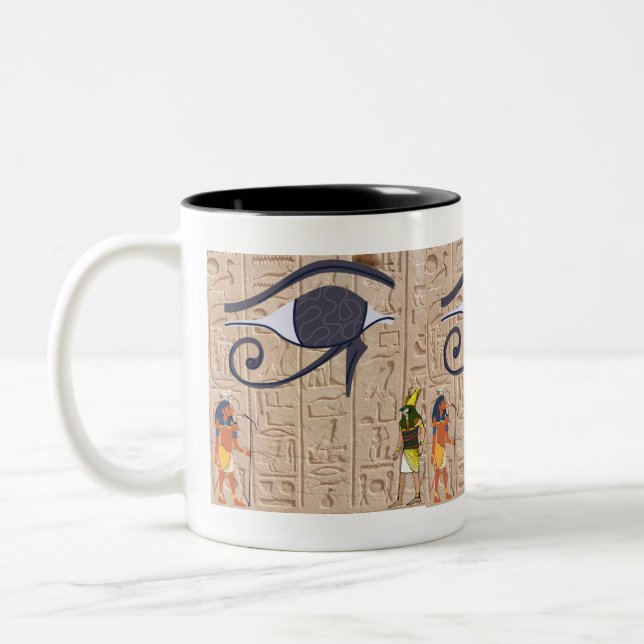 Caneca De Café Em Dois Tons arte antiga do Egito (Esquerda)