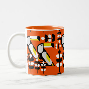 Caneca De Café Em Dois Tons Arte Colorida de Tucano Tropical