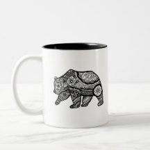 Arte da mandala do urso