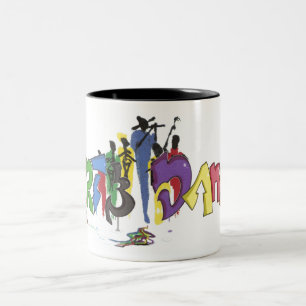 Caneca De Café Em Dois Tons arte dança